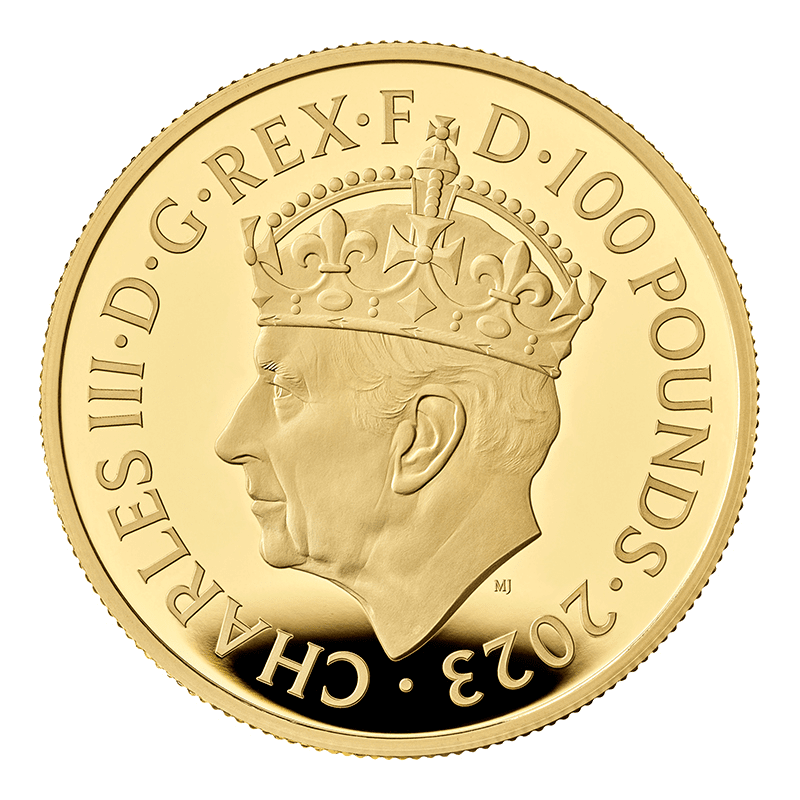英国 2023年 国王チャールズ3世戴冠式記念 100ポンド金貨 1オンス