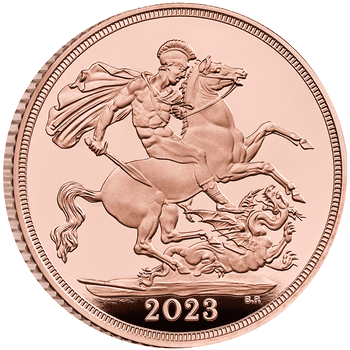 英国 2023年 ソブリン金貨コレクション国王チャールズ3世戴冠式記念特別デザイン 1ソブリン金貨 プルーフ