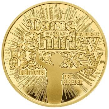 英国 2023年 伝説のミュージシャン シャーリー・バッシー 25ポンド金貨 1/4オンス プルーフ