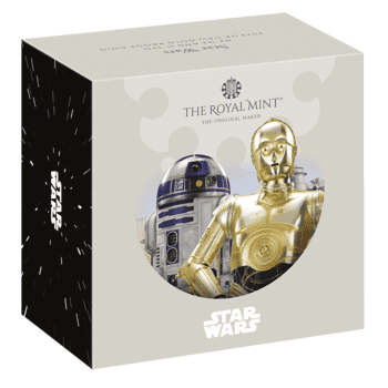 【供給元問合せ】英国 2023年 スター・ウォーズ(TM) R2-D2 & C-3PO 25ポンド金貨 プルーフ
