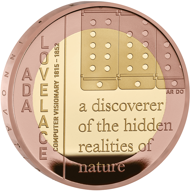 英国 2023年 科学の革新 エイダ・ラブレス 2ポンド2色金貨 プルーフ オンラインショップ 泰星コイン株式会社