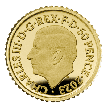 英国 2023年 国王チャールズ3世生誕75周年 50ペンス金貨 1/40オンス プルーフ
