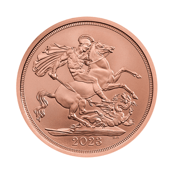 英国 2023年 国王チャールズ3世生誕75周年 1ソブリン金貨 未使用