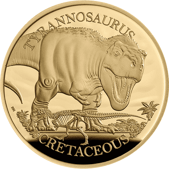 英国 2024年 恐竜シリーズ ティラノサウルス 25ポンド金貨 プルーフ