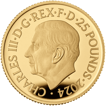 英国 2024年 ブリタニア 25ポンド金貨 1/4オンス プルーフ