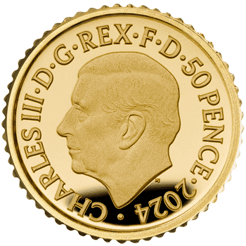英国 2024年 ブリタニア 50ペンス金貨 1/40オンス プルーフ