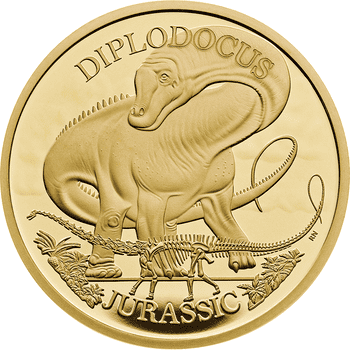 英国 2024年 恐竜シリーズ 最終貨 ディプロドクス 25ポンド金貨 プルーフ