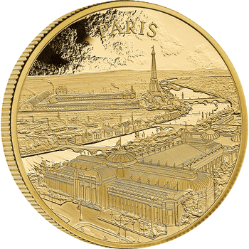 英国 2024年 世界の市景図 パリ 100ポンド金貨 1オンス プルーフ