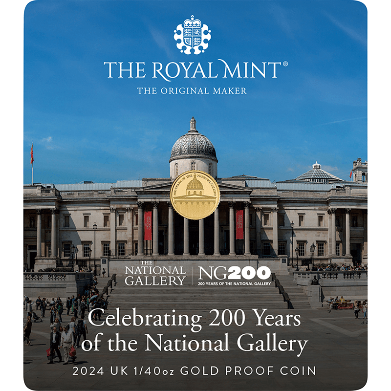 英国 2024年 ナショナル・ギャラリー創設200周年 50ペンス金貨