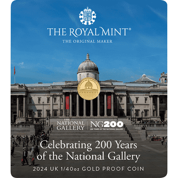 英国 2024年 ナショナル・ギャラリー創設200周年 50ペンス金貨 プルーフ