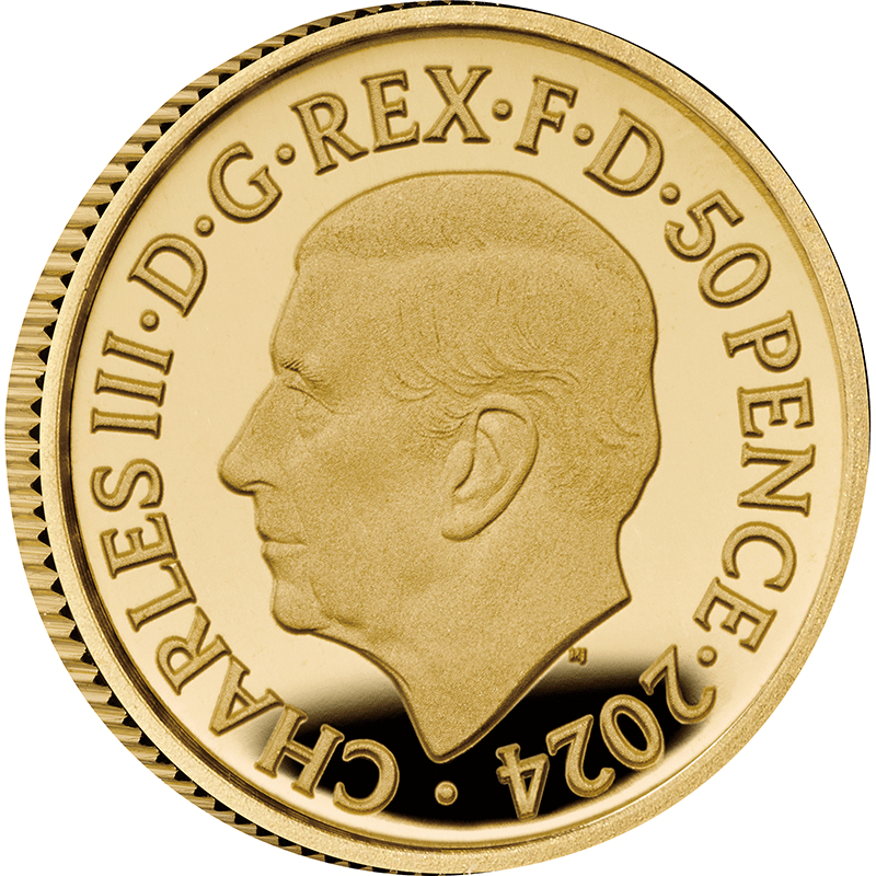 英国 2024年 ナショナル・ギャラリー創設200周年 50ペンス金貨 