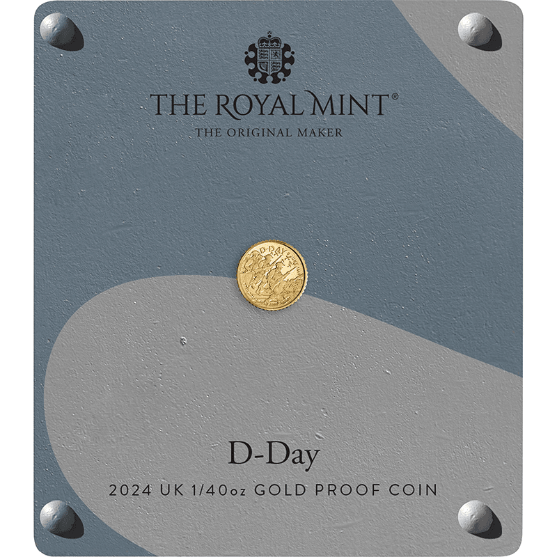 英国 2024年 ノルマンディー上陸作戦決行80周年 50ペンス金貨 1/40