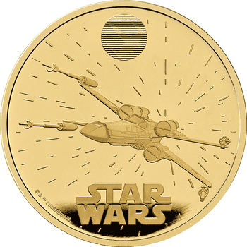 英国 2024年 スター・ウォーズ Xウイング 100ポンド金貨 プルーフ