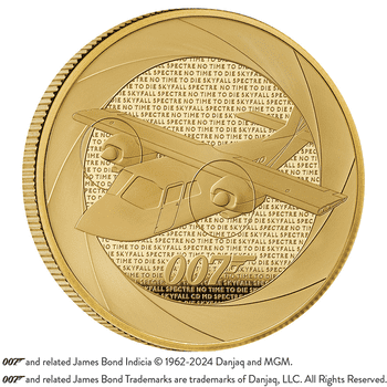 【供給元問合せ】英国 2024年 007 シリーズ60年の軌跡 ～2010/2020年代作品～ 100ポンド金貨 プルーフ