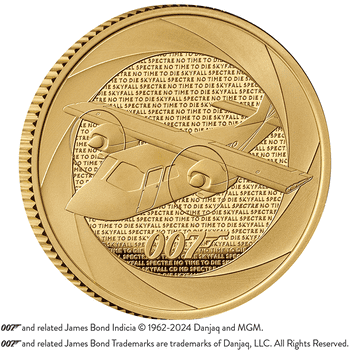 英国 2024年 007 シリーズ60年の軌跡 ～2010/2020年代作品～ 25ポンド金貨 プルーフ