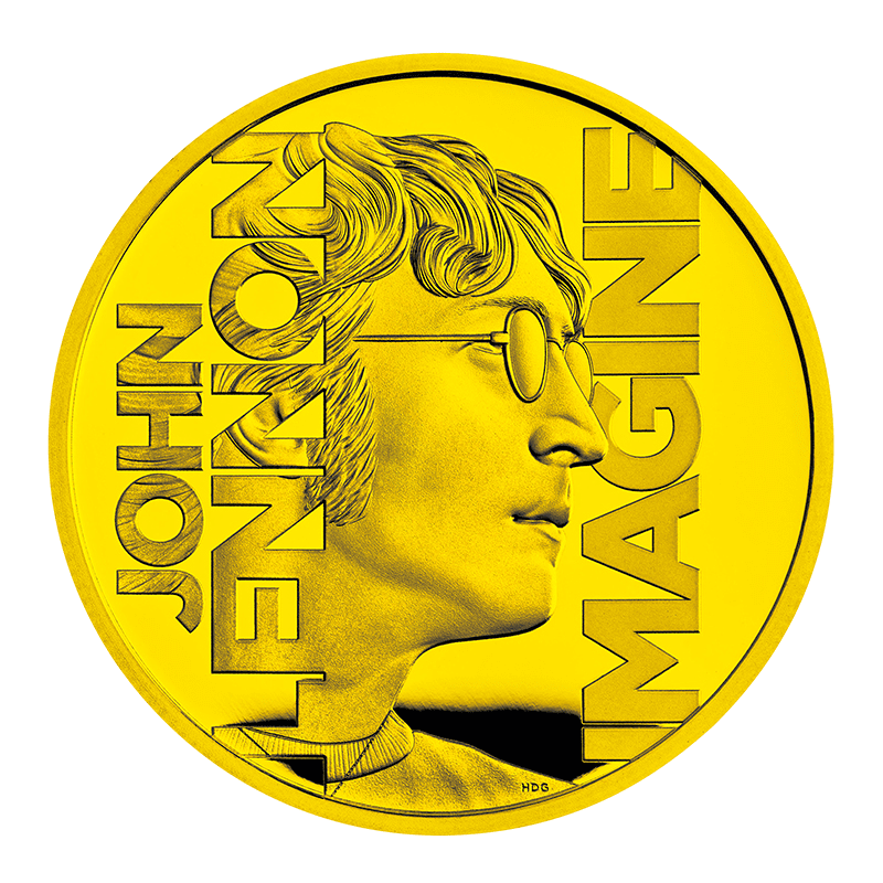 ジョン・レノン英国硬貨1オンス純銀☆カラーコイン限定5000枚