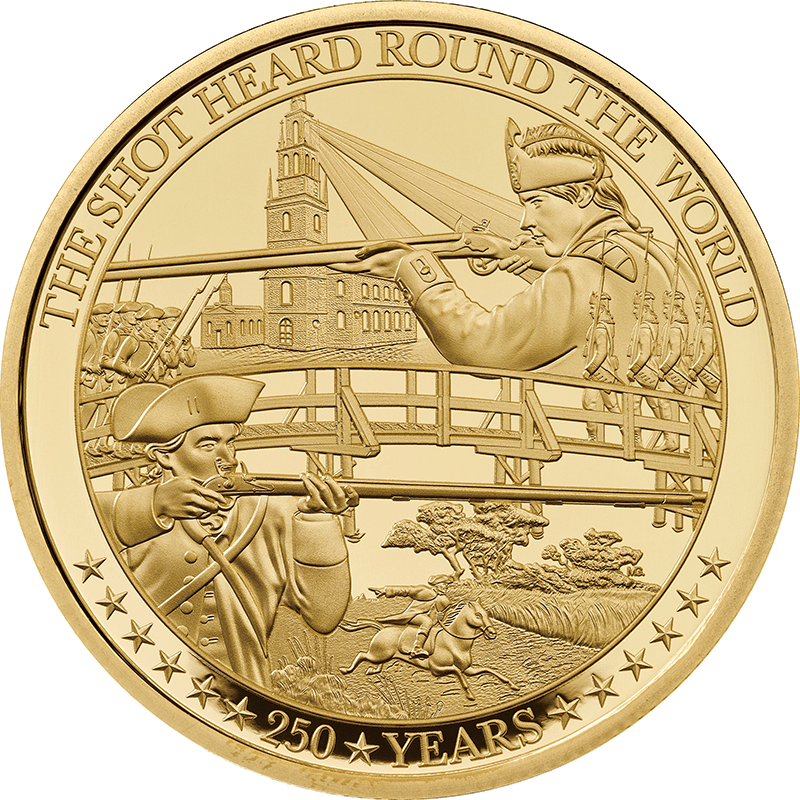 英国 2025年 レキシントン・コンコードの戦い250周年 100ポンド金貨 1