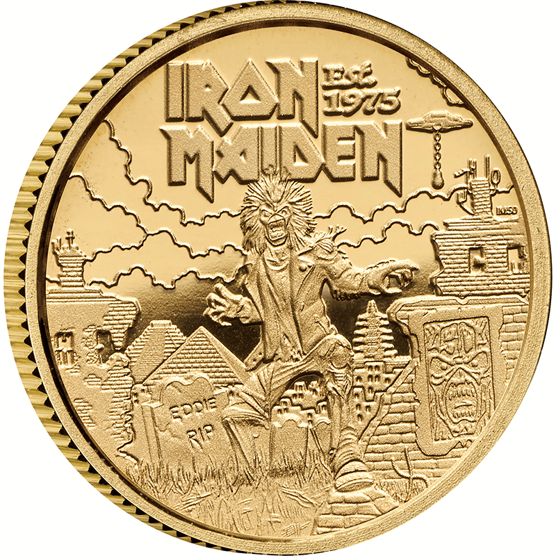 英国 2025年 伝説のミュージシャン アイアン・メイデン 50ペンス