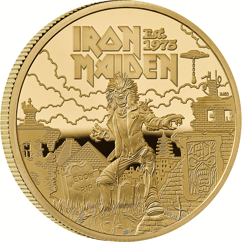 1オンス 100ポンド 英国金貨 ミュージックレジェンド - アイアンメイデン 2025 プルーフ -