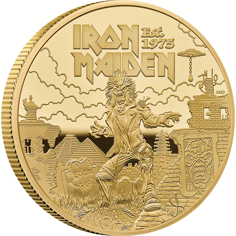 英国 2025年 伝説のミュージシャン アイアン・メイデン 200ポンド金貨