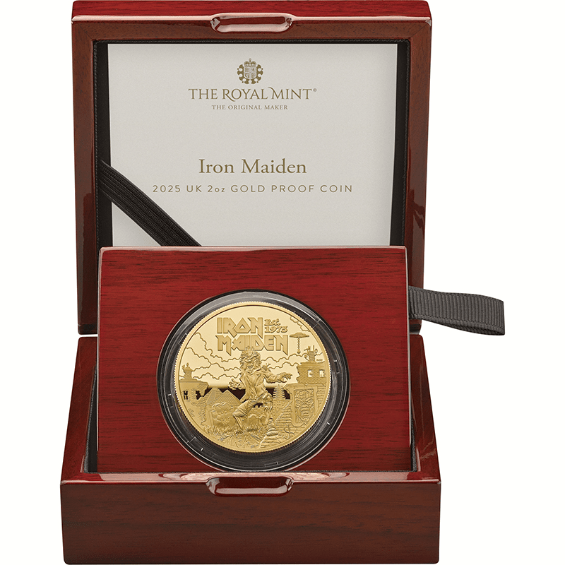 最新 ミュージックレジェンド 2025 イギリス 金貨 アイアンメイデン