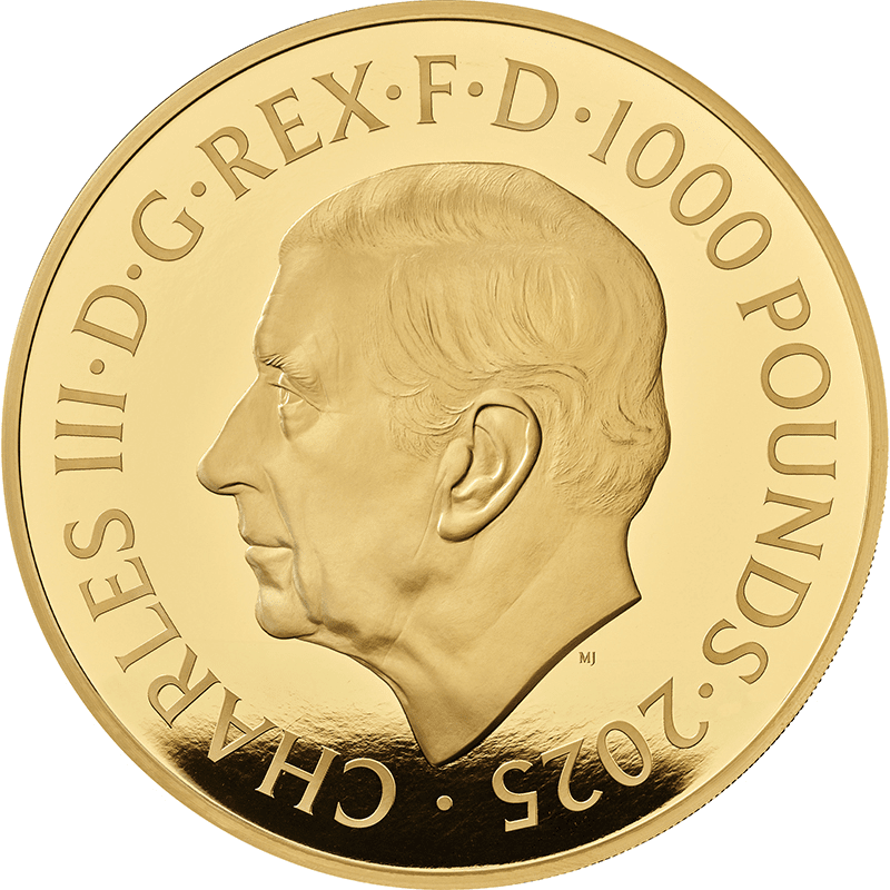 英国 2025年 アメリカ独立戦争250周年 二人のジョージ 1000ポンド金貨