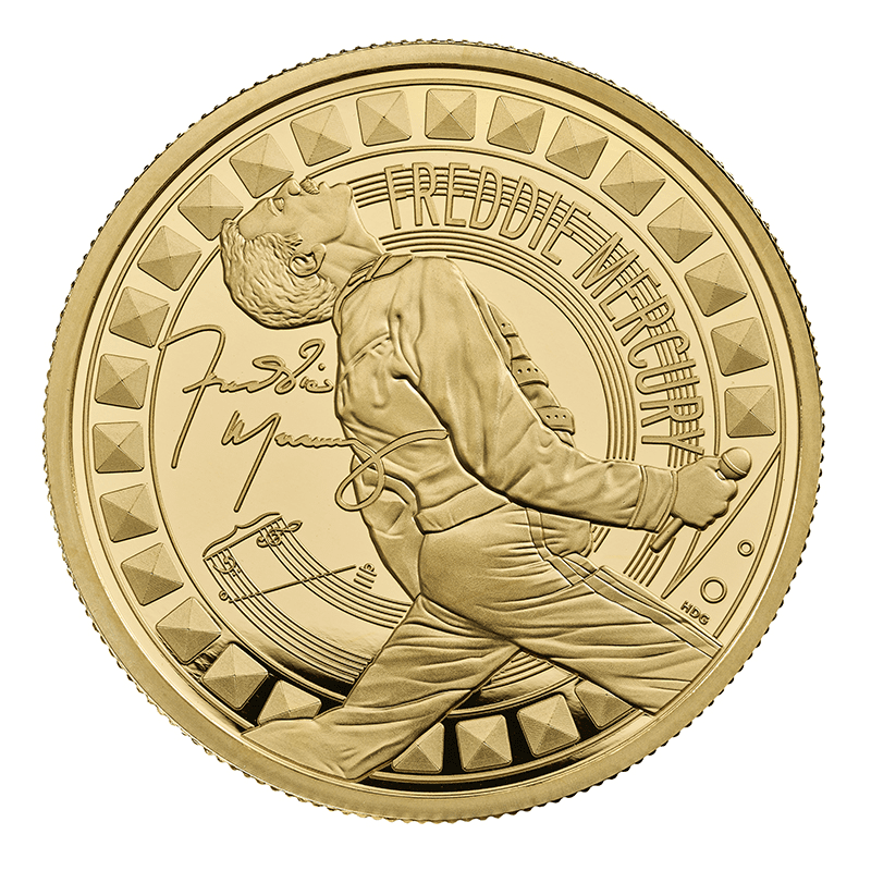 100%正規品4XL新品リミテッド2025ゴールドコレクションGOLDフリーマン 英国 2025年 伝説のミュージシャン フレディ・マーキュリー 100ポンド