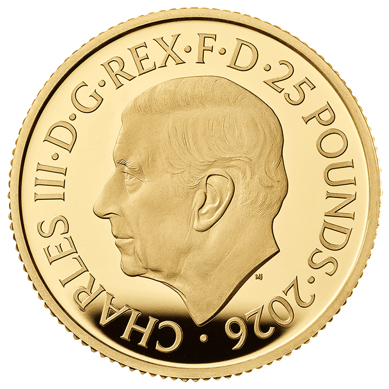 イギリス　記念　硬貨 英国 2026年 午年馬図記念コイン 25ポンド金貨 1/4オンス プルーフ