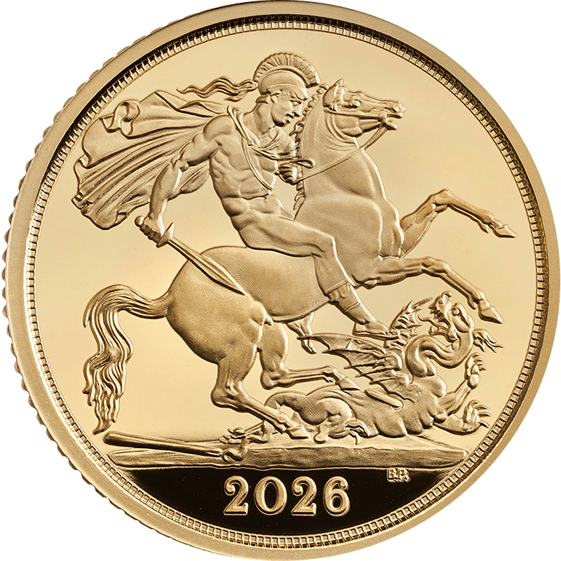 英国 2026年 ソブリン金貨 1/2ソブリン金貨 プルーフ | オンライン
