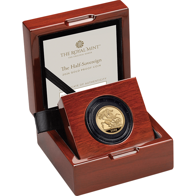 英国 2026年 ソブリン金貨 1/2ソブリン金貨 プルーフ | オンライン
