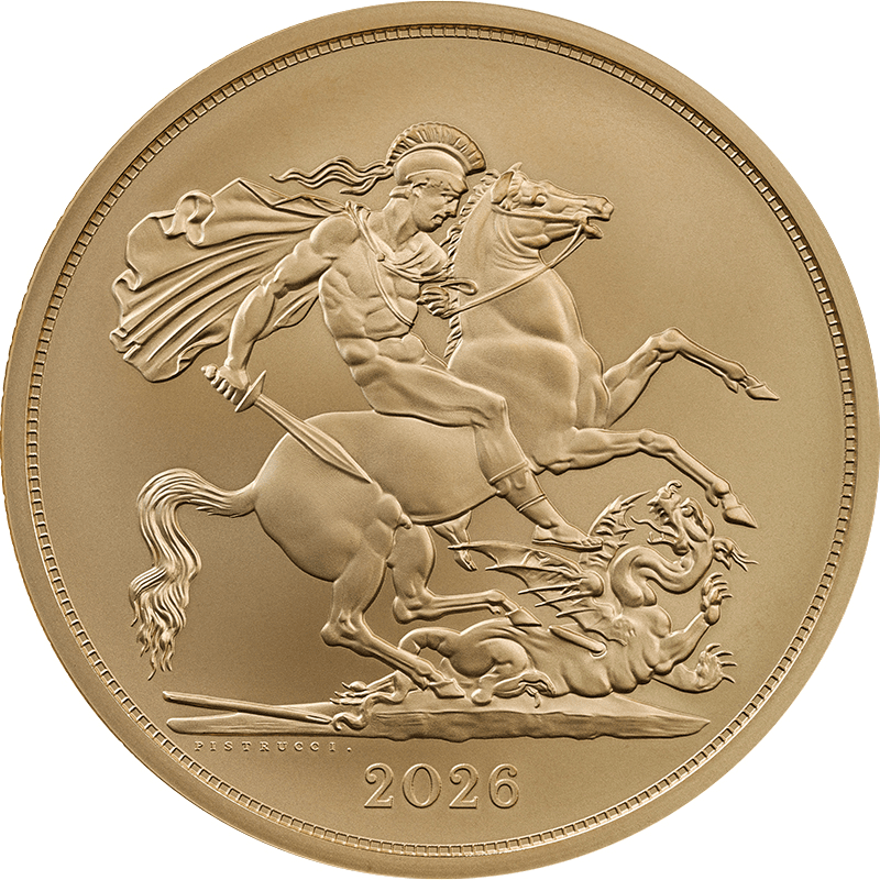 供給元問合せ】 英国 2026年 ソブリン金貨 5ポンド金貨 未使用