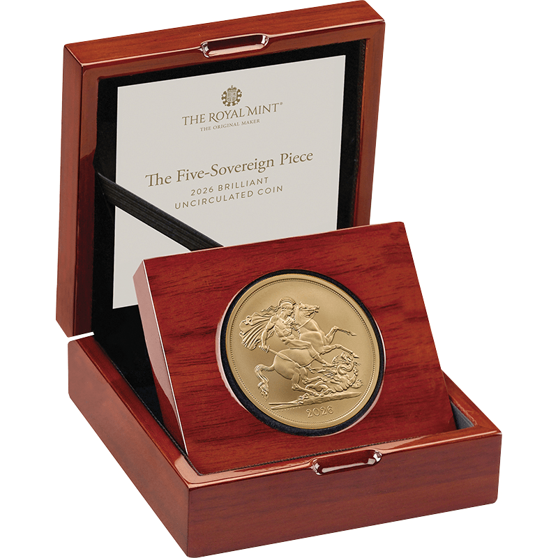 供給元問合せ】 英国 2026年 ソブリン金貨 5ポンド金貨 未使用