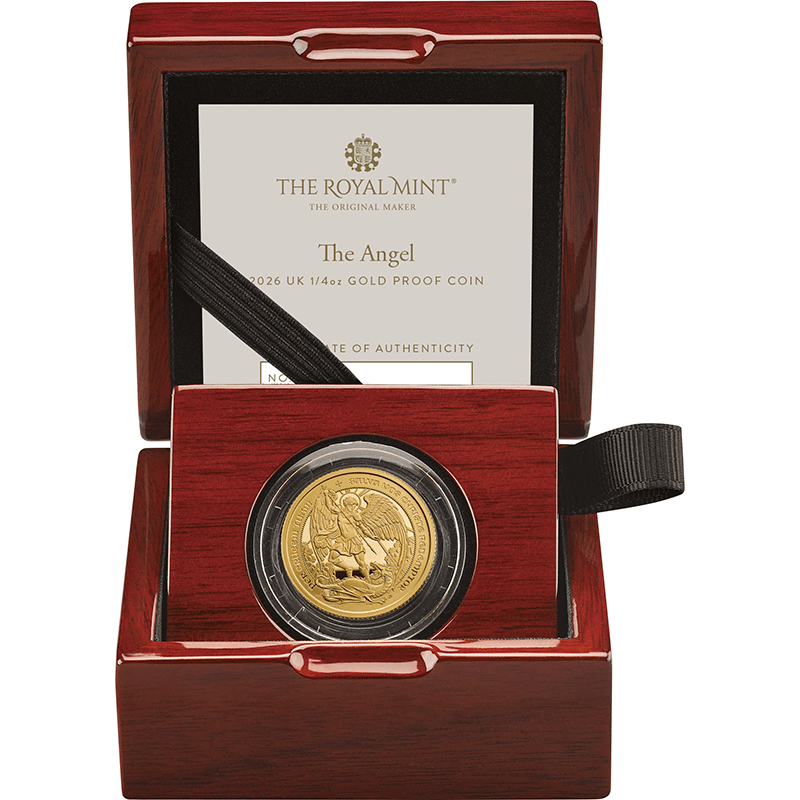 英国 2026年 エンジェル金貨 25ポンド金貨 1/4オンス プルーフ
