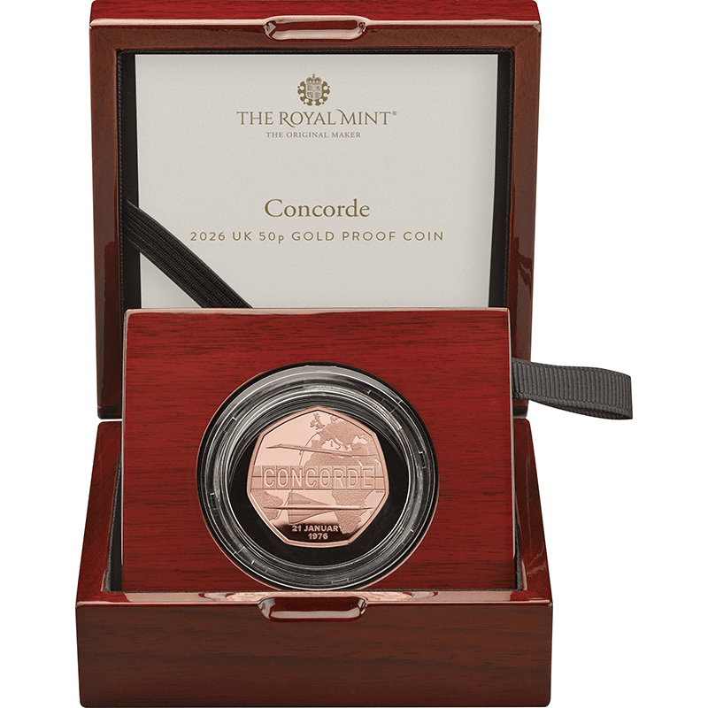 供給元問合せ】 英国 2026年 コンコルド商業飛行50周年 50ペンス金貨
