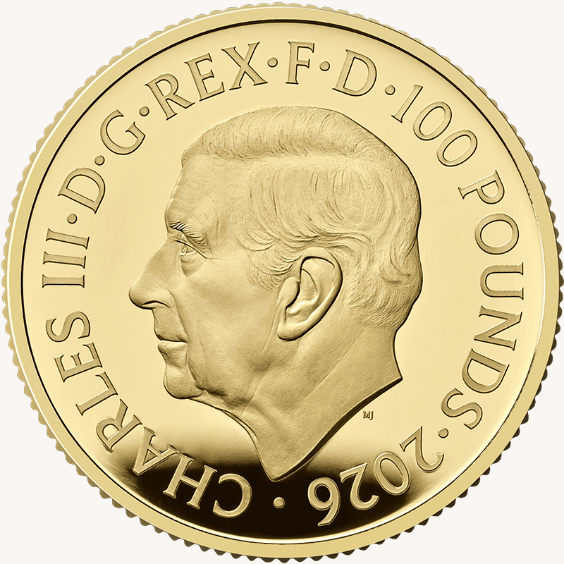 英国 2026年 コインの象徴 ライオンとイーグル 100ポンド金貨 1オンス