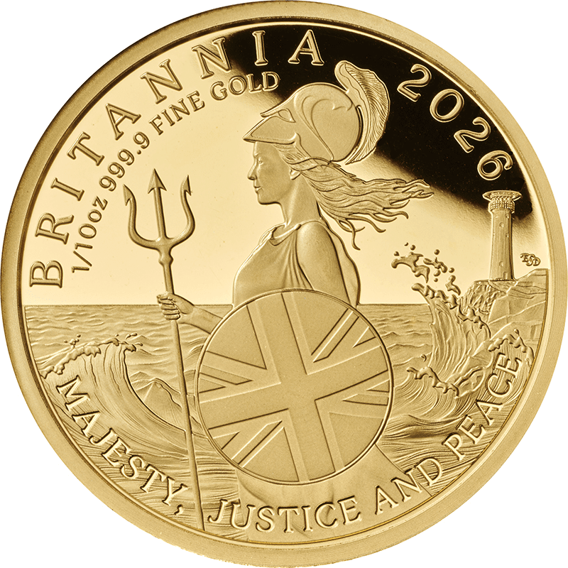 英国 2026年 ブリタニア 10ポンド金貨 1/10オンス プルーフ