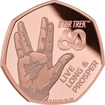 英国 2026年 『スタートレック』放送開始60周年 50ペンス金貨 プルーフ