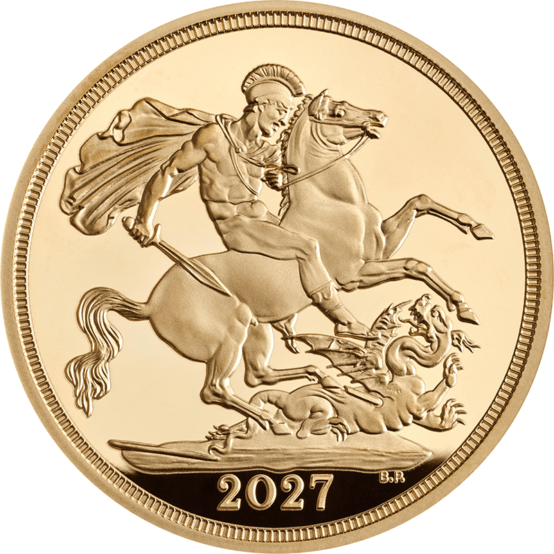 2026 イギリス 1ソブリン 銀貨 PCGS 最高鑑定 セントジョージ  英国 2027年 ソブリン金・銀貨コレクション 竜を退治する聖ジョージ 1