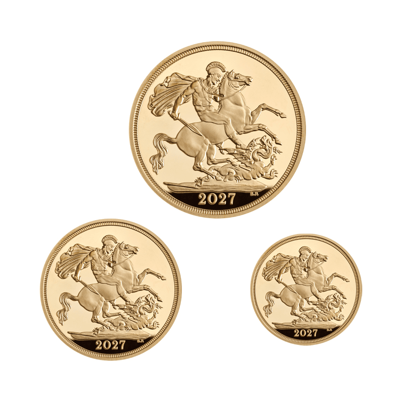 英国 2027年 ソブリン金・銀貨コレクション 竜を退治する聖ジョージ