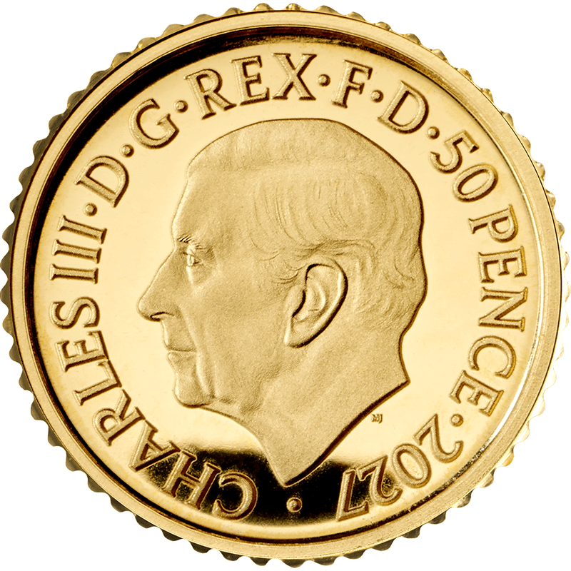 英国 2027年 未年羊図 50 ペンス金貨 1/40オンス プルーフ