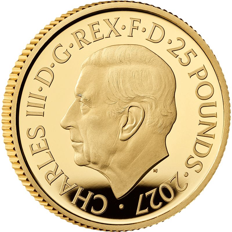 英国 2027年 テューダー家紋章の獣コレクション 最終貨 25ポンド金貨 1