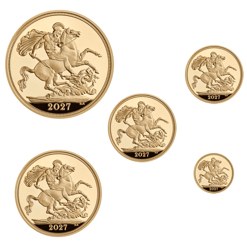 供給元問合せ】英国 2027年 ソブリン金・銀貨コレクション 竜を退治
