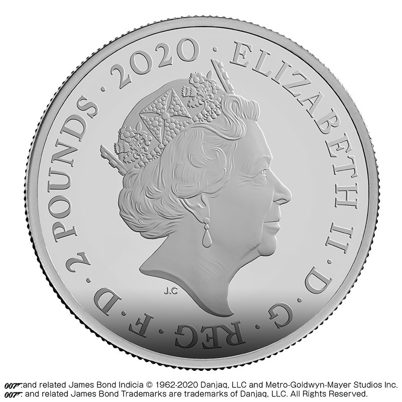 7007枚限定発行【新品】2020 ジェームスポンド 007 英国 2ポンド銀貨英国王立造幣局発行年