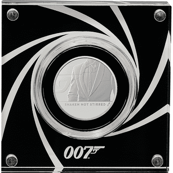 英国 2020年 007 ジェームズ・ボンド 第3貨 最終貨 1ポンド銀貨 1/2オンス プルーフ