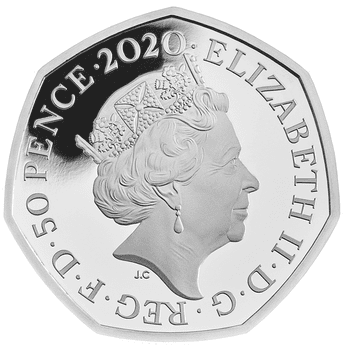 英国 2020年 くまのプーさん コインコレクション クリストファー・ロビン 50ペンスカラー銀貨 プルーフ