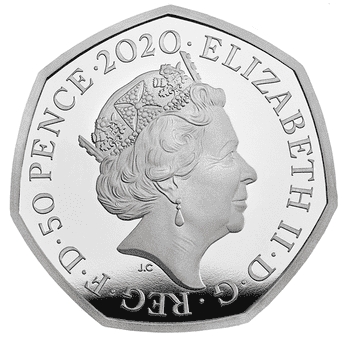 英国 2020年 多様性を讃えて 50ペンス銀貨 プルーフ