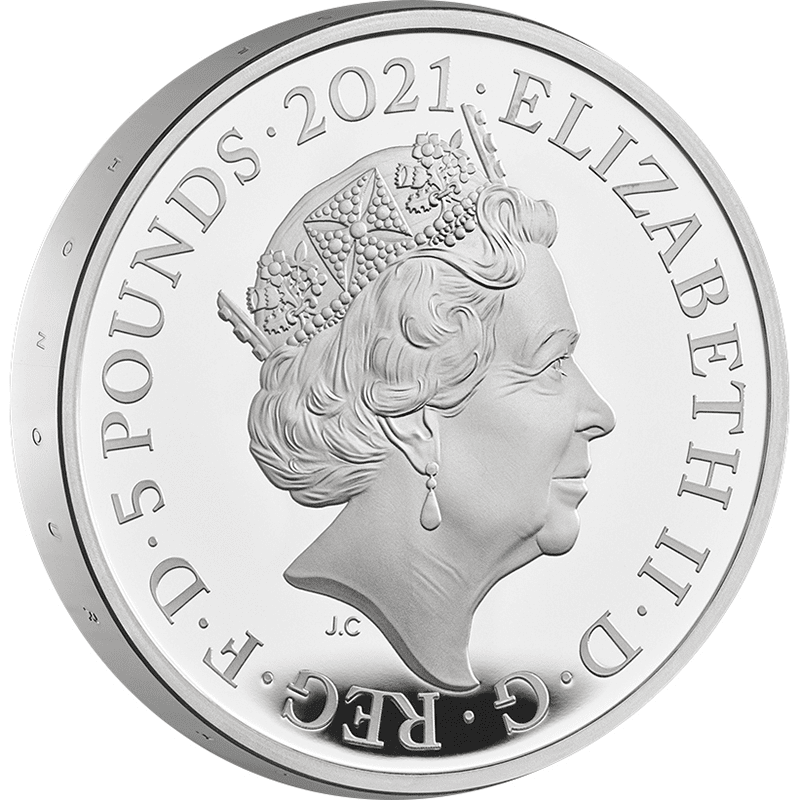 英国 2021年 女王エリザベス2世生誕95周年 5ポンドピエフォー銀貨 