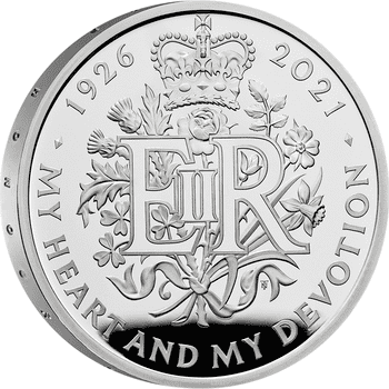 英国 2021年 女王エリザベス2世生誕95周年 5ポンド銀貨 プルーフ