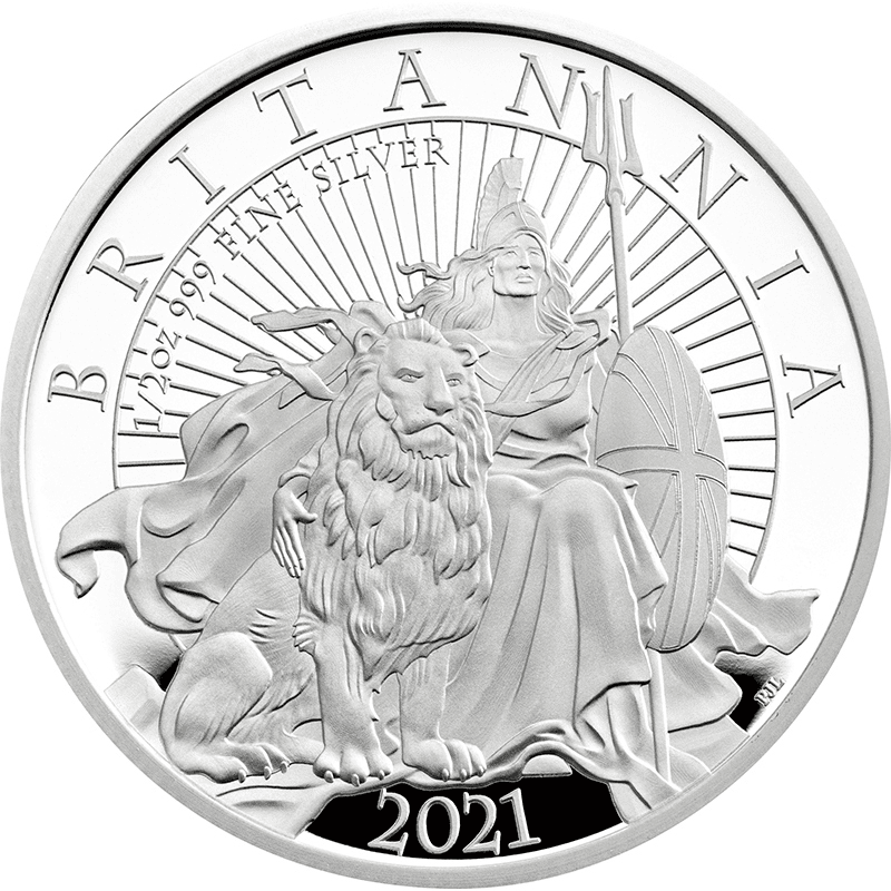 英国 2021年 ブリタニア 2ポンド銀貨 1オンス プルーフ | オンライン 