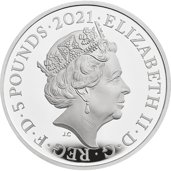 英国 2021年 ロイヤル・アルバート・ホール開館150周年 5ポンド銀貨 プルーフ